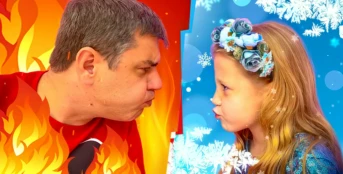 42 серия. Настя горячее или холодное челлендж с папой